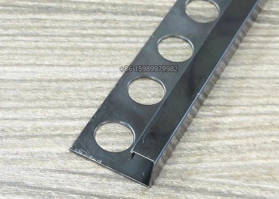 Polished Stainless Steel Tile Trim 12mm Square Shaped Black Color