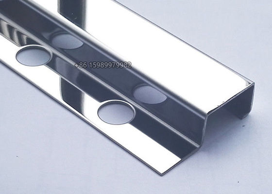 8K Mirror External Stainless Steel Tile Trim Brushed Antiscratch