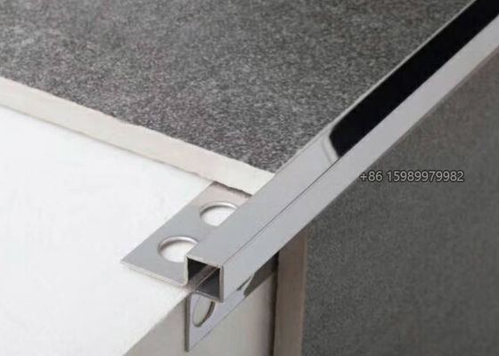 1mm Stainless Steel Flat Trim Strips , Unglazed Stainless Steel Bullnose Trim