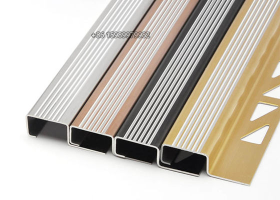 2 Inch Stair Nosing Standard In Stainless Steel Nonslip 1.5mm Thickness