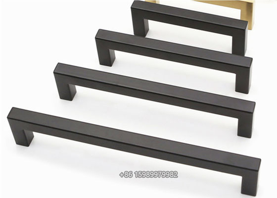 Brushed Black Stainless Steel Kitchen Cabinet Handles Drawer Pulls 76mm Holes