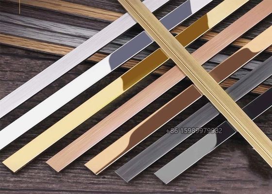 Solid T Shaped Stainless Steel Decorative Profiles For Cabinet Wardrobe