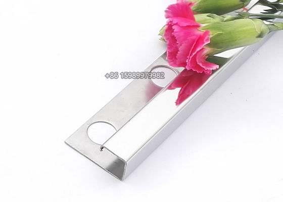 0.8mm Stainless Steel Outside Corner Trim , ODM Stainless Steel Tile Edge Trim