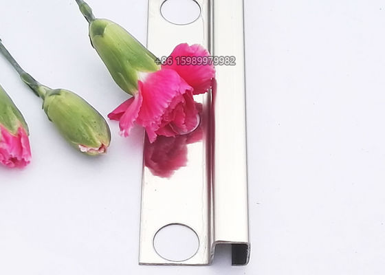 Mirror Effect Stainless Steel Tile Trim with 8mm / 10mm square edge