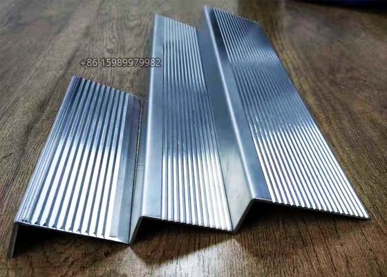 Commercial Stainless Steel Stair Nosing For Concrete Stairs 45x25mm PVD Coated